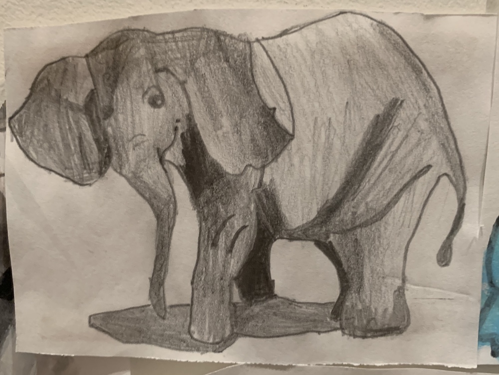Artwork titled 'Elephant' on 2015