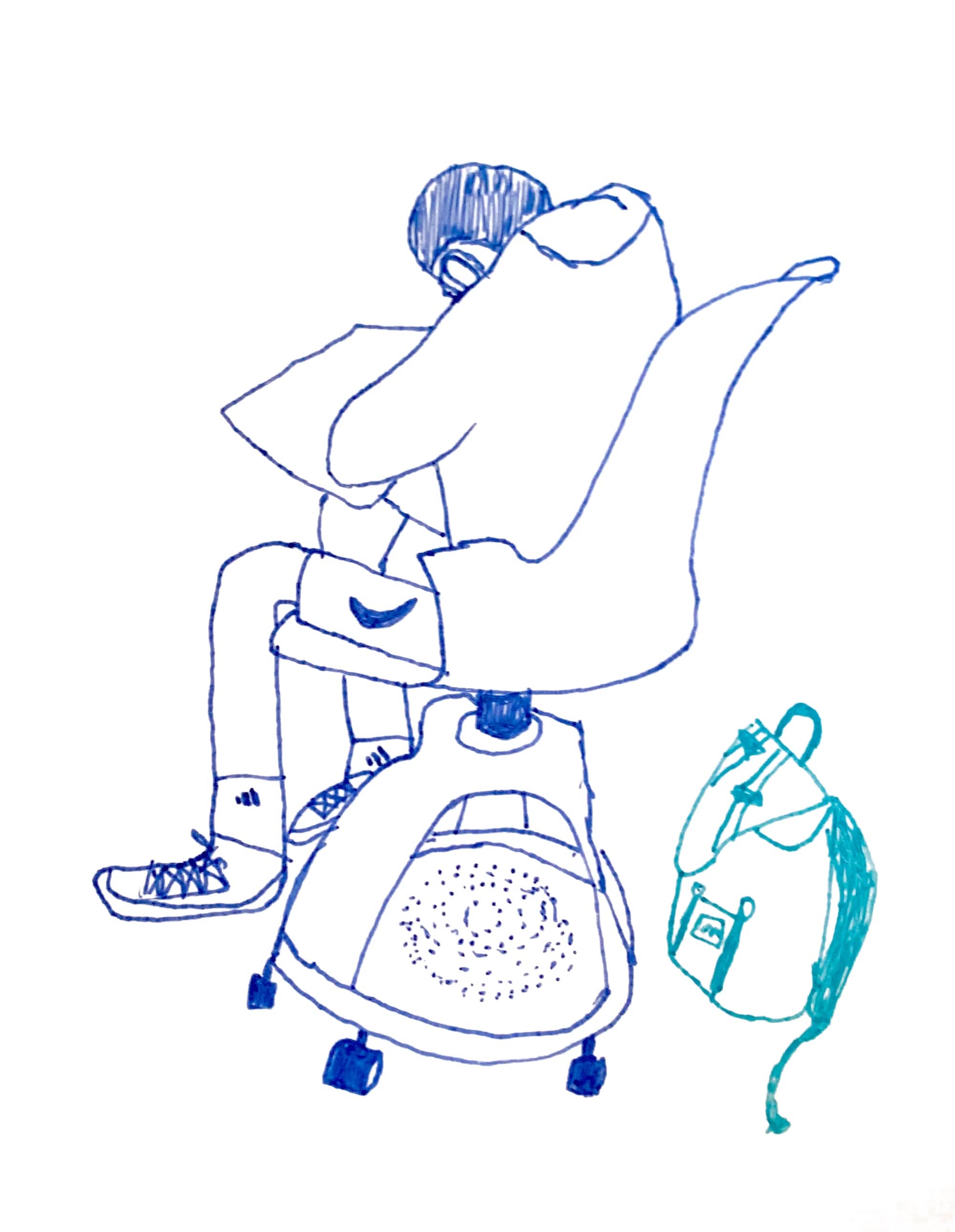 Artwork titled 'Classmate Sitting' on 2020